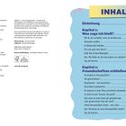 Titel: Inhalt

Einleitung ..................................... 8

Kapitel 1: Was sage ich bloß? ........ 10 
- Themen umfassen Vorstellungen, Anrufe, Restaurantbestellungen, Körpersprache, Small Talk 

Kapitel 2: Freundschaften schließen .... 27