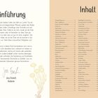 Links ein Text über die Bedeutung von Insekten. Rechts ein Inhaltsverzeichnis. Pflanzenillustrationen rahmen den Text ein.