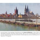 Eine der frühsten im Buch gezeigten Farbaufnahmen ist die Deutzer Schiffsbrücke. Im Hintergrund eine historische Stadtansicht.