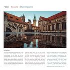 Plätze | Squares | PlacesSquares

Eine Burg mit roten Dächern spiegelt sich in einer Wasserfläche. Ein Löwenstandbild auf einem Podest ist prominent sichtbar.