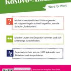 Kosovo-Albanisch Wort für Wort, Erklärungen der Regeln, Gespräch und Wortschatz. QR-Code und Verlagsinfo unten.