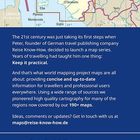 Eine Karte von "REISE KNOW-HOW | Tuscany | Toskana | 1:200 000" und Text über die Kartenerstellung und Kontaktinfos.