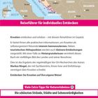 Karte von Kroatien und Umgebung, Titel: "Reiseführer für individuelles Entdecken", viele Tipps für Naturerlebnisse.