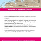 "Reiseführer für individuelles Entdecken" über einer Karte der Norddeutschen Küste und Infos zur Insel Spiekeroog.