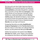 Reiseführer über Provence: Lavendelfelder, Camargue, Pont du Gard, Avignon. Tipps zu Wandern und Radfahren. Web-App verfügbar.