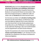 Stadtführer für individuelles Entdecken. Konstanz bietet mittelalterliche Geschichte und Aktivitäten. Foto von bunten Gebäuden und einer Kirche.