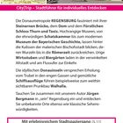 "City|Trip – Stadtführer für individuelles Entdecken. Praktische Web-App. Abbildung eines Platzes mit alten Gebäuden."
