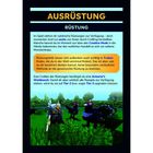 Ausrüstung: Rüstung. Im Spiel sind sechs durch Crafting herstellbar. Bild zeigt Figuren und Landschaft aus einem Videospiel.