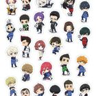 Illustration von Chibi-Figuren in Fußballtrikots mit verschiedenen Frisuren und Gesichtsausdrücken.