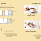 INHALT: So geht's: Öffnen Sie die Klappen dieses Buches. Rezeptkapitel: 06 AUS DEM TOPF, 20 AUS DER PFANNE, 34 AUS DER SCHÜSSEL.