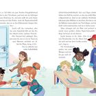 Texte: Anleitung für ein Spiel mit Papierbällen, Kinder werfen Bälle, machen große und kleine Papierbälle, spielen fröhlich. 

Illustration: Kinder spielen im Raum, basteln Papierbälle, lächeln und sind aktiv.