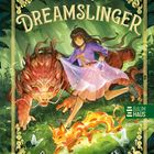 "Graci Kim: DREAMSLINGER, DIE MACHT DER ELEMENTE" in verschnörkeltem Rahmen. Eine Illustration zeigt ein Mädchen mit Fabelwesen.