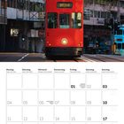 Kalenderblatt für Januar 2027. Oben eine rote Doppeldeckerstraßenbahn vor einem alten Wohnhaus.