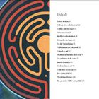 Inhalt mit Themen und Seitenzahlen, links abstraktes, buntes Labyrinth-Design.