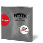 „Sebastian Fitzek, Der Nachtzug; argon hörbuch, Cover to be revealed.“ Grauer Hintergrund, roter Kreis links.