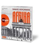 "AFRIKA" in großen roten Buchstaben, darunter ein schwarz-weißer Druck des Brandenburger Tors, orange Logo "argon edition".