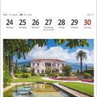 Kalenderwoche 21 zeigt die Tage 24 bis 30 Mai. Unten: Villa Ephrussi de Rothschild am Cap Ferrat, umgeben von einem Garten.