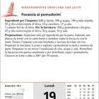 Wissenswertes über Land und Leute: Rezept für Focaccia ai pomodorini. Datum: Montag, 19. April. Ostern: 4.