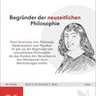 "Gründer der neuzeitlichen Philosophie. René Descartes: Philosoph, Mathematiker und Physiker. 26. Juli, Montag."