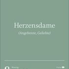 "Herzensdame (Angebetete, Geliebte). 8 Montag Internationaler Frauentag. 06:52 🌞 18:14 06:42 🌕 18:39." Elegant auf grünem Hintergrund.