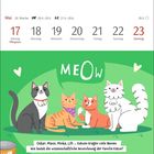 17 Montag Pfingsten. MEOW. Oskar, Mausi, Minka, Lilli ... Katzen tragen viele Namen. Illustration von Katzen.