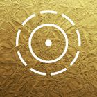 Text: "Neutralisation allgemein". Illustration: Ein zentraler Punkt, umgeben von zwei konzentrischen, unterbrochenen Kreisen. Goldene, strukturierte Oberfläche.