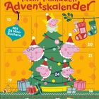 "Peppa Pig Mein Minibuch-Adventskalender" und "Mit 24 Mini-Büchern". Illustration eines Weihnachtsbaums mit Peppa Pig.