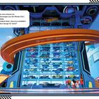 Text über Kinder, die Rennwagen aus Hot Wheels City bestaunen. Illustration einer hohen Garage mit Spielzeugautos.