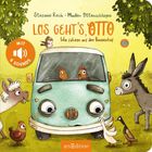 Titel: "Los geht's, Otto: Wir fahren auf den Bauernhof". Illustration mit Tieren in und um einen Bus, Esel und Bäume.