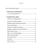 Inhalt: Kapitel über Dankbarkeit im Alltag, Erlebnisse und Begegnungen, Seiten 8 bis 46.