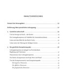 Inhaltsverzeichnis mit Kapiteln zu geistlicher Leitung und Kompetenzquader, Seitenangaben rechts. Oben Seitenzahl 9.