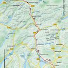 Kartenübersicht von Westschottland mit Städten, Straßen und Wanderwegen. Zentrale Orte: Fort William und Glasgow.