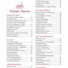 Inhaltsangabe mit Kategorien wie "Herzhafte Häppchen" und "Dips und Aufstriche" sowie entsprechenden Seitenzahlen.