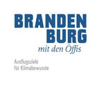 "BRANDENBURG mit den Öffis" in Blau, darunter "Ausflugsziele für Klimabewusste". Name: Frank Goyke. BeBra Verlag.
