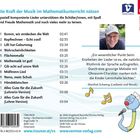 Titel: "Die Kraft der Musik im Mathematikunterricht nützen". Eine Liste von Liedtiteln mit Zeiten. Logo oben rechts.