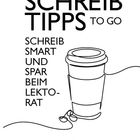 "Schreibtipps to go: Schreib smart und spar beim Lektorat" von Amandara M. Schulzke, Charlotte Charonne. Skizze Kaffeebecher.