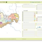 Text oben: "Ich kenne das Bundesland Sachsen", mit einem Wappen daneben. Darunter eine farbige Deutschlandkarte.