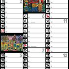 Kalender für Januar bis März, mit Feiertagen wie Neujahr, Heilige Drei Könige, Valentinstag, Ostersonntag. Enthält bunte Illustrationen.