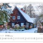 Januar, 01.01. Neujahr, 06.01. Heilige Drei Könige, Burg, Ferienhof Liersch. Ein schneebedecktes Fachwerkhaus im Winter.