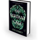 "The Verdant Cage", Jess Lourey; "Sei dankbar für die Mauern. Folge den Regeln. Stell keine Fragen." Grünes Blätter-Skull-Design.