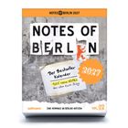 "NOTES OF BERLIN 2027", "365 neue Notes aus dem Kult-Blog", orangenes Emblem mit "2027", Berliner Bär Illustration.