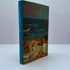 "TRUDE TEIGE, Der Gesang der See, Roman, Fischer. Frau am Meer, nachdenklich sitzend. Vintage-Stil."