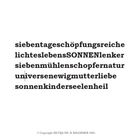 siebentageschöpfungsreiche lichteslebensSONNENlenker siebenmühlenschopfernatur universenewigmutterliebe sonnenkinderseelenheil