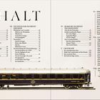 Inhalt: Kapitel I-VIII listen die Geschichte, Technologie, Komfort, Geografie und Persönlichkeiten des Orient-Express auf. Unten ist ein Zugmodell.