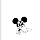 VERLAG ANTJE KUNSTMANN; Illustration einer Ente mit großen Augen und Mauseohren sowie einer Schleife.