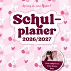 „Spring in eine Pfütze! Schulplaner 2026/2027, ViktoriaSarina. Vom erfolgreichen Social-Media-Duo.“ Buntes, verspieltes Design mit Kirschen.