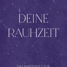 Text: "Louisa Dellert, Deine Rauhzeit, Das Kartenset für Impulse und Orientierung." Hintergrund: Dunkelblauer Himmel mit Sternen.
