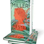 "Madeline Miller", "MESTRA", "Erzählung", "Illustriert von Thomke Meyer", "Eisele." Illustration einer Frau im Profil mit welligem Haar.