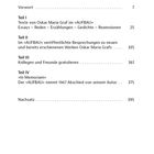 Inhalt: Vorwort 7, Teil I-IV mit spezifischen Themen, Nachsatz 395. Reine Textauflistung.