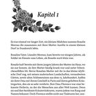 "Kapitel 1." Illustration von Rosen. Text erzählt von Rosalie Moreau, ihrer Familie und ihrer Heilerin-Oma in Frankreich.